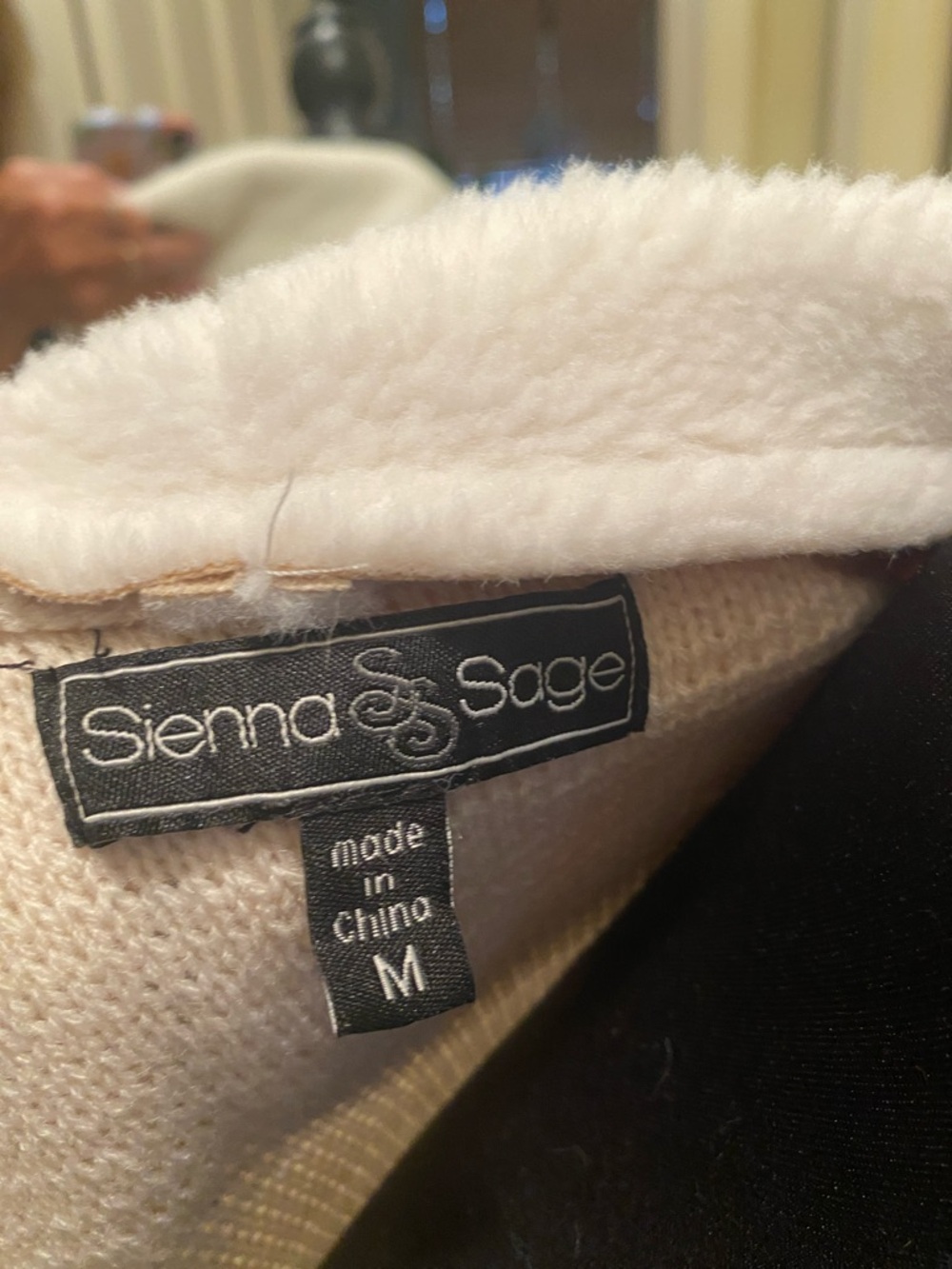 Women's Cream Open-Front Cozy Shawl Collar Jacket - Picture 7 of 8